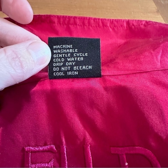 FUDA International Vintage 100% Silk Red Jacket Size XL - Picture 7 of 8